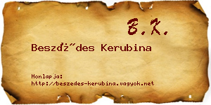 Beszédes Kerubina névjegykártya